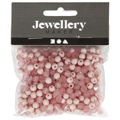 Plastične perle - 40 g - rose