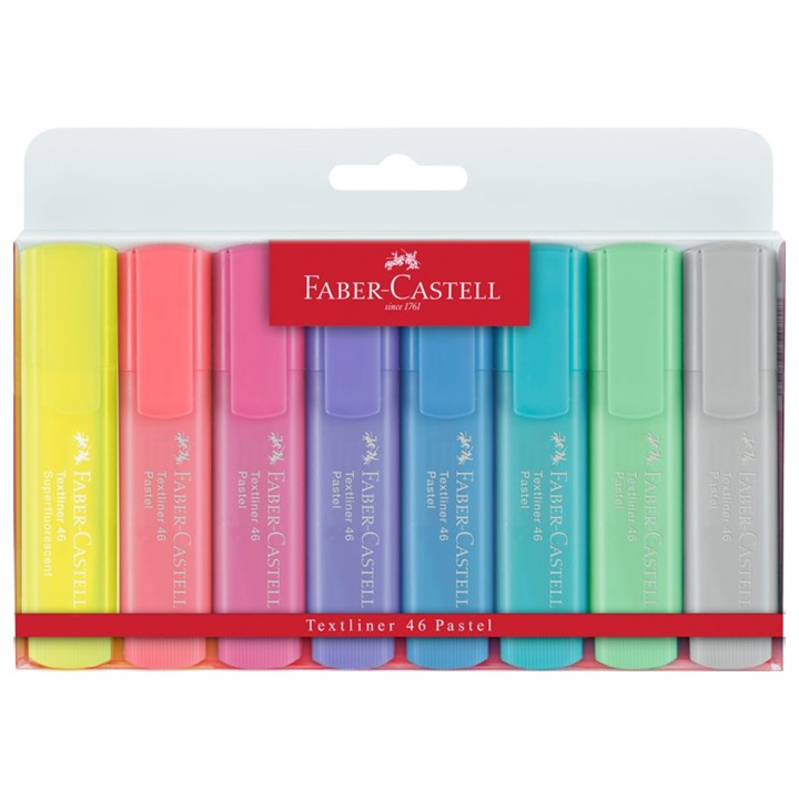 Set markera Faber-Castell Pastel 1546 - 8 kom - Pastel + Superfluorescent