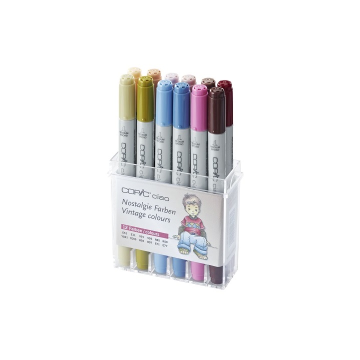 Markeri COPIC Ciao Vintage Colours - set 12 kom