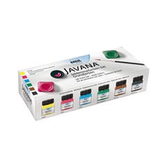 Set boja za svilu JAVANA - 6 x 20 ml