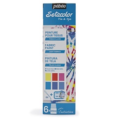 Boje za svijetle tekstile Pebeo Setacolor 6 x 20 ml