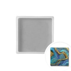 Silikonski kalup za smolu Pentart 10,5 x 10,5 x 1 cm- kvadratni podmetač 1 kom