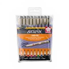 Set umjetničkih flomastera SAKURA Pigma Brush - 9 dijelni