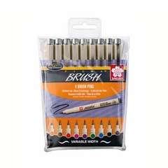 Set umetničkih flomastera SAKURA Pigma Brush / 9 delni