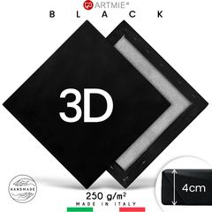 3D crno slikarsko platno na ramu PROFI - više dimenzija