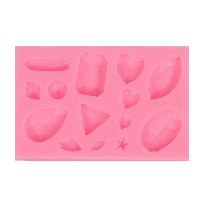 Silikonski kalup - dragulji 9.9x6.3x1.1 cm