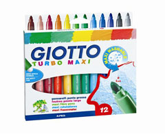 Flomasteri GIOTTO TURBO MAXI / 12 boja