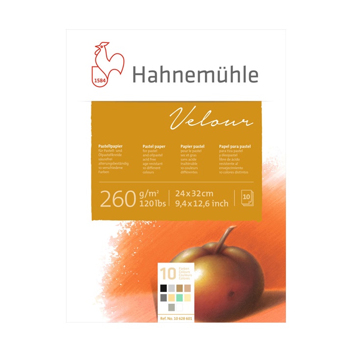 Blok papira u boji za pastel HAHNEMÜHLE VELOUR | 24x32cm
