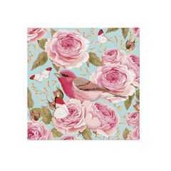 Decoupage salvete - English Roses Bird - 1kom