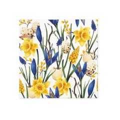 Decoupage salvete - Muscari with Daffodils - 1kom