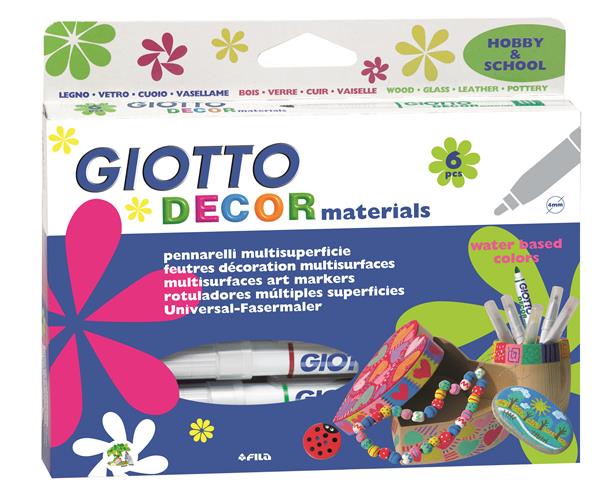 Dekorativni flomasteri GIOTTO Decor materials / 6 djelni set