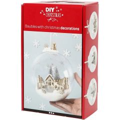 DIY božićna kuglica s ukrasima