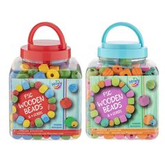 Drvene perle u kanti - 375 grama | Razni paketi