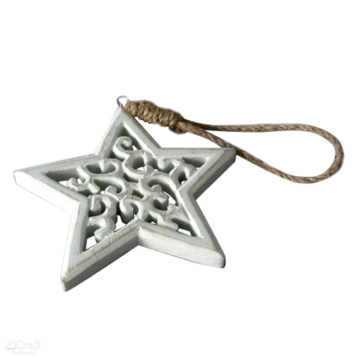 Drveni ornament Zvijezda 11.5 cm