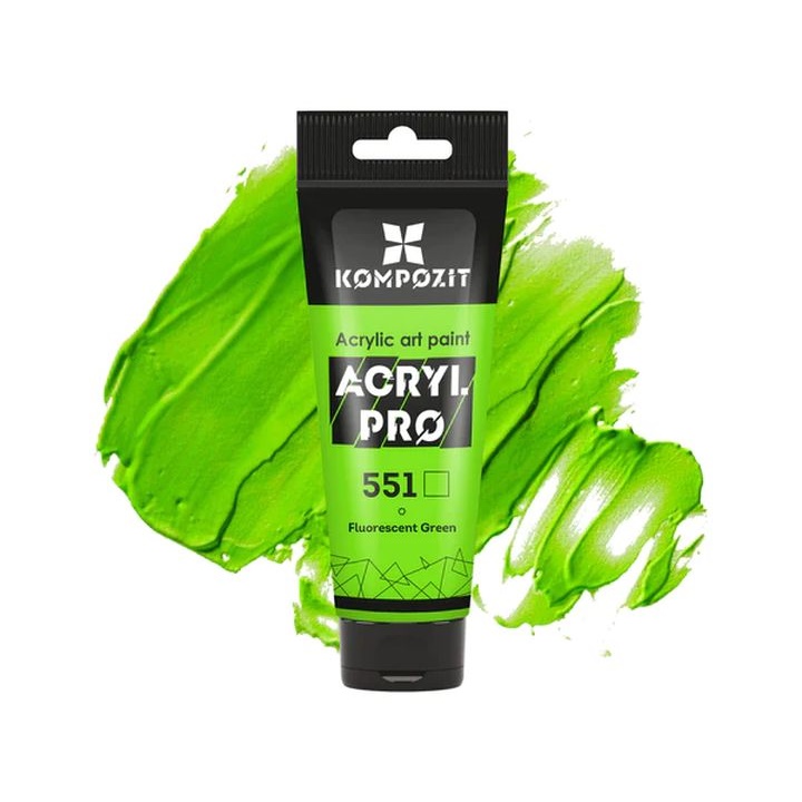 Fluorescentna akrilna boja ACRYL PRO ART Composite 75 ml | 551 green