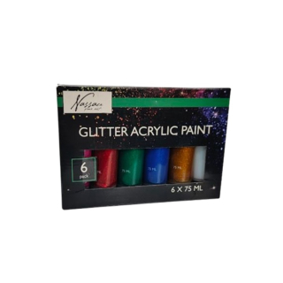 Akrilne boje Nassau set 6x75ml GLITTER