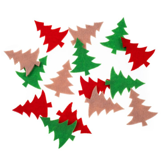Novogodišnje naljepnice od filca | božićno drvce 15 kom