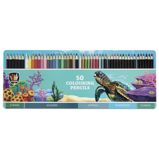 Olovke u boji u limenoj kutiji 50 kom