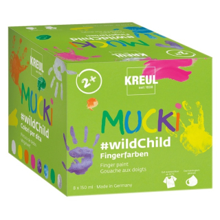 Set boja nanosive prstima MUCKI Wild Child - KREUL - 8 x 150 ml