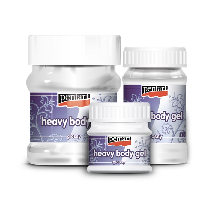 Glossy gel medij Pentart heavy body  | različite količine