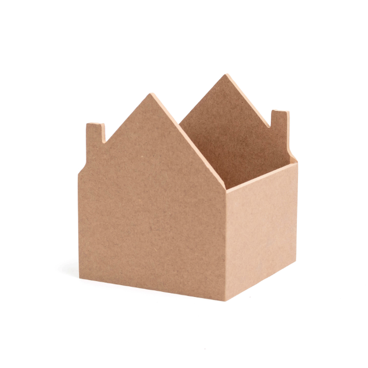 Kutija za odlaganje, u obliku kućice od MDF -a - 23 x 20 x 20 cm