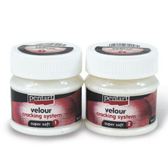 Lak sa crackle efektom I efektom pliša Super Soft - 50 ml + 50 ml