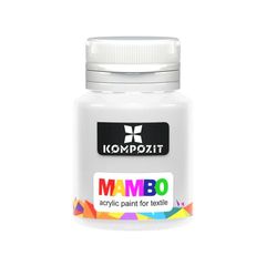 MAMBO akrilna boja za tekstil i kožu 20 ml | 01 Bijela