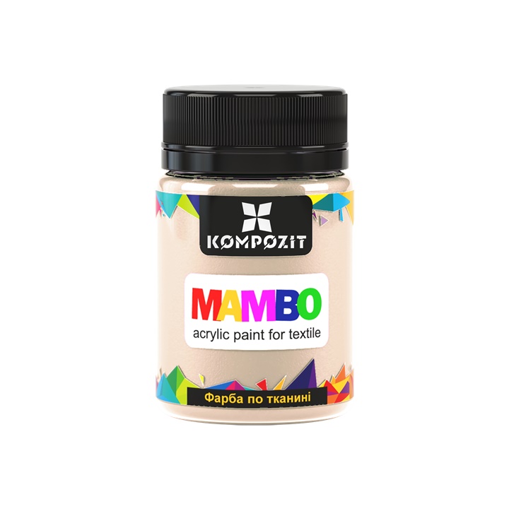 MAMBO Pastelna akrilna boja za tekstil i kožu 50 ml | 101 sandy beige