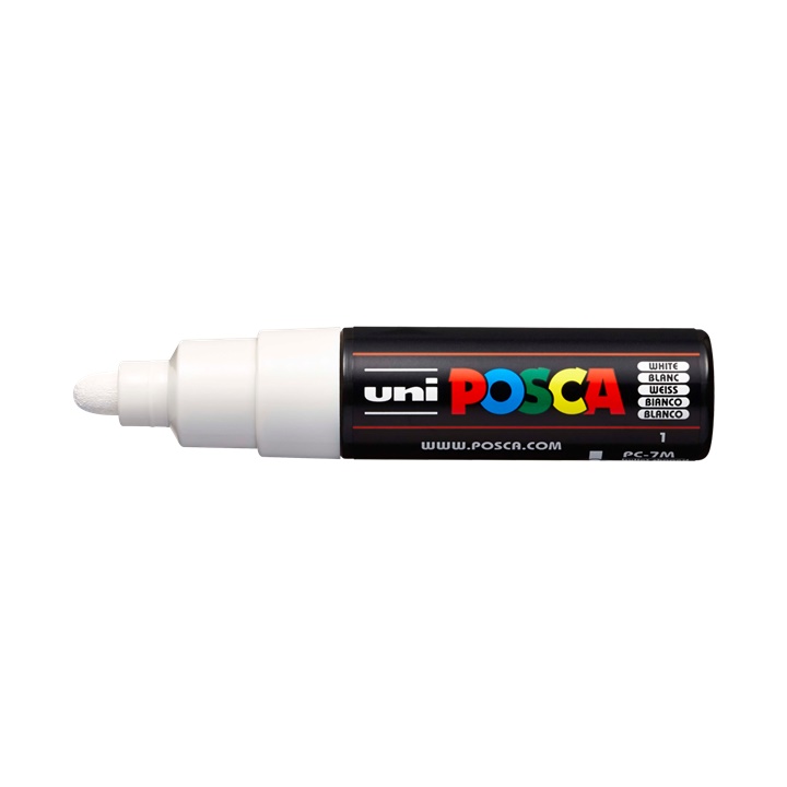 Marker UNI POSCA PC-7M 4.5 - 5.5 MM | white (1)