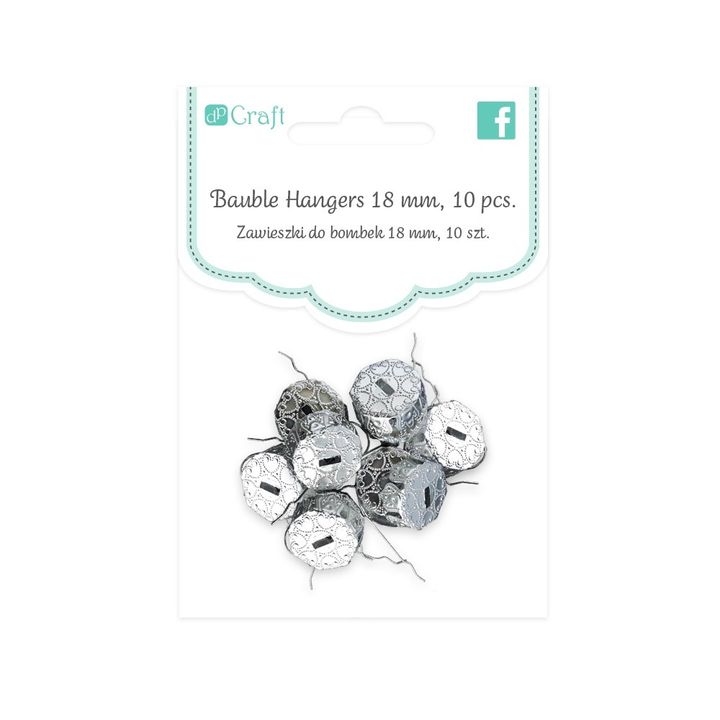 Metalne kukice srebrne boje za izradu ukrasa  | 18 mm 10 kom