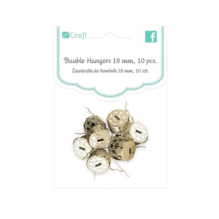 Metalne kukice zlatne boje za izradu ukrasa  | 18 mm 10 kom