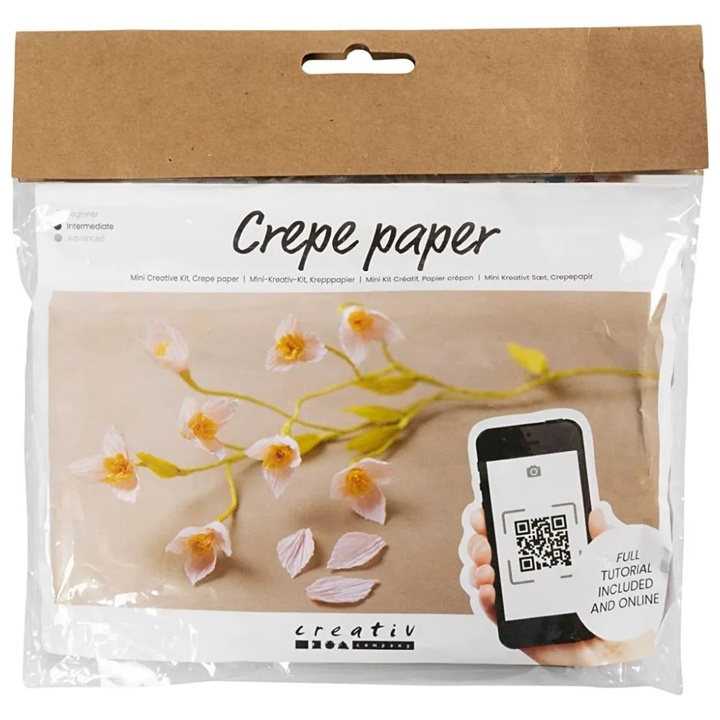 Mini kreativni set | Grana trešnjinog cvijeta od krep papira