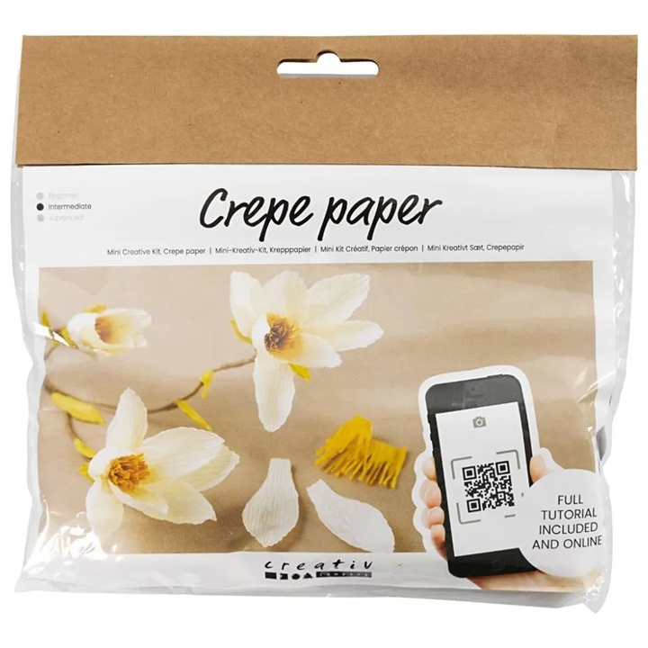 Mini kreativni set | Grančica magnolije od krep papira