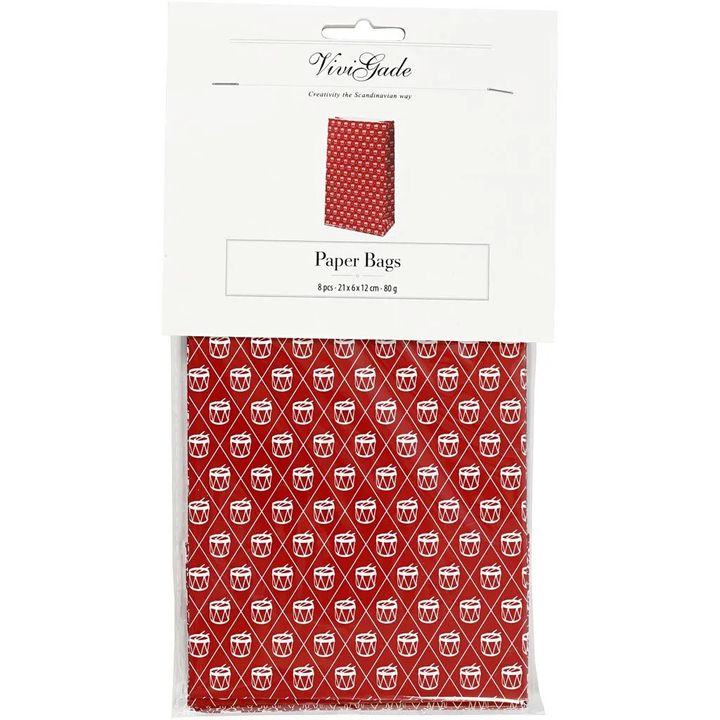 Novogodišnja papirnata vrećica 8 kom  | Bubnjevi