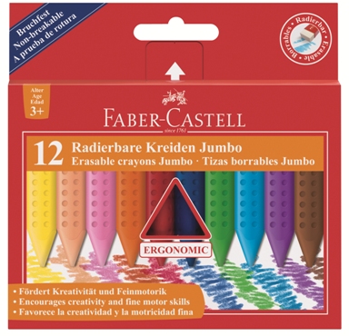 Voštane pastele Grip Jumbo Plastic Colour - set 12 boja