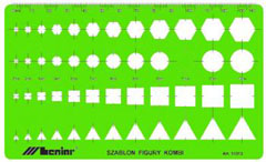 Šablona za tehničko crtanje - geometrijska tela