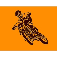 Šablona XXL Motocikl 5-dijelna 105x100 cm