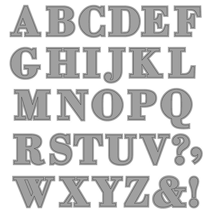 Šabloni za urezivanje - abeceda