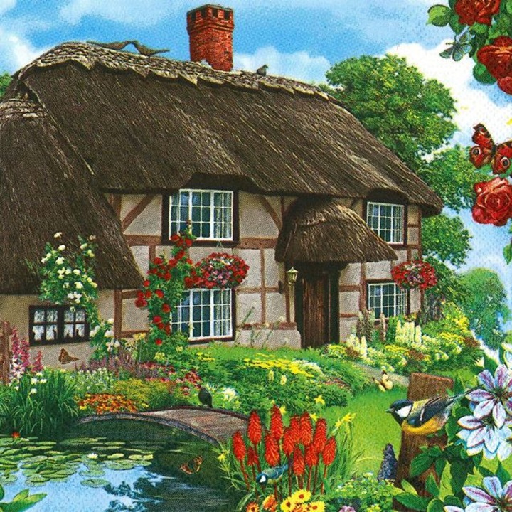 Salvete za dekupaž Countryfield Cottage - 1 kom 