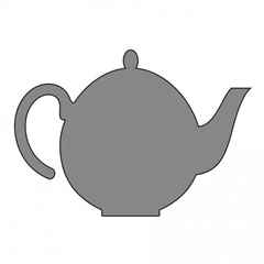 Samoljepljiva šablona Teapot 7x10 cm