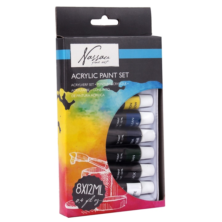Set akrilnih boja  Nassau Fine Art 8 x 12 ml