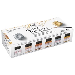 Set boja za staklo i porculan KREUL metallic 6 x 20 ml