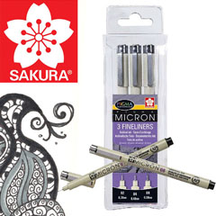 Set flomastera za tehničko crtanje SAKURA Pigma Micron / 3 djelni