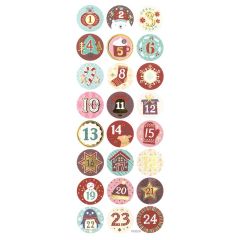 Set novogodišnjih naljepnica 24 kom  | Advent kalendar