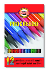 Set pastelnih olovki u lakiranom omotu PROGRESSO / 12-djelni
