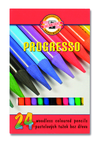 Set pastelnih olovki u lakiranom omotu PROGRESSO / 24-djelni