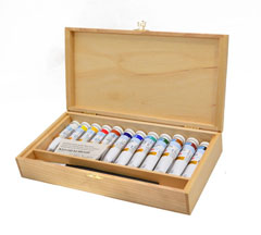 Set uljanih boja Ladoga u drvenoj kutiji - 12x18ml
