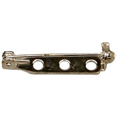 Srebrna metalna kopča za broš - pakiranje od 10 komada | 25 mm