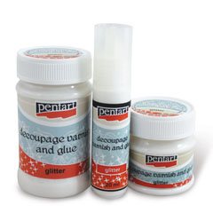 Svjetlucavi lak i ljepilo za dekupaž PENTART - 50 ml