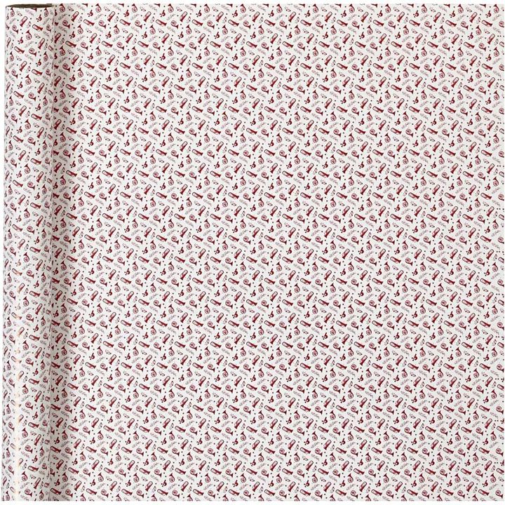 Ukrasni papir | red white trumpet 70 cm x 4 m